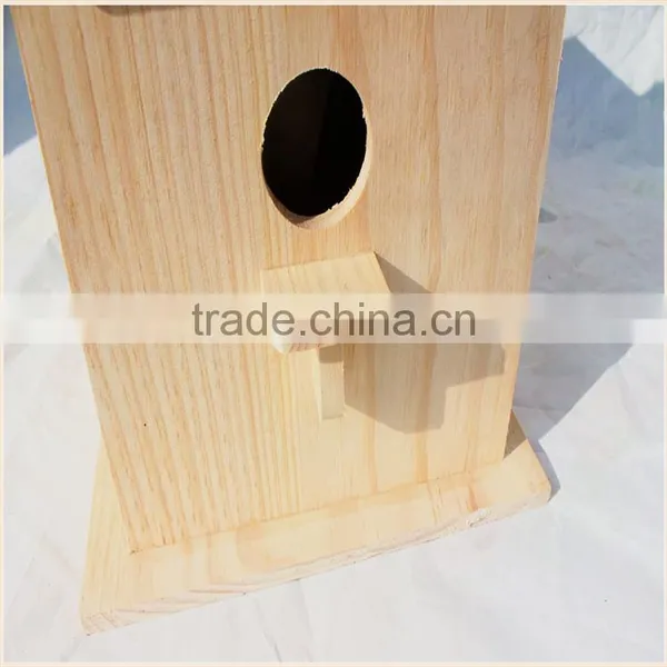 Wooden Bird Cage, Wood Bird House, Multifunctional Large Hanging Bird Feeder photo-5