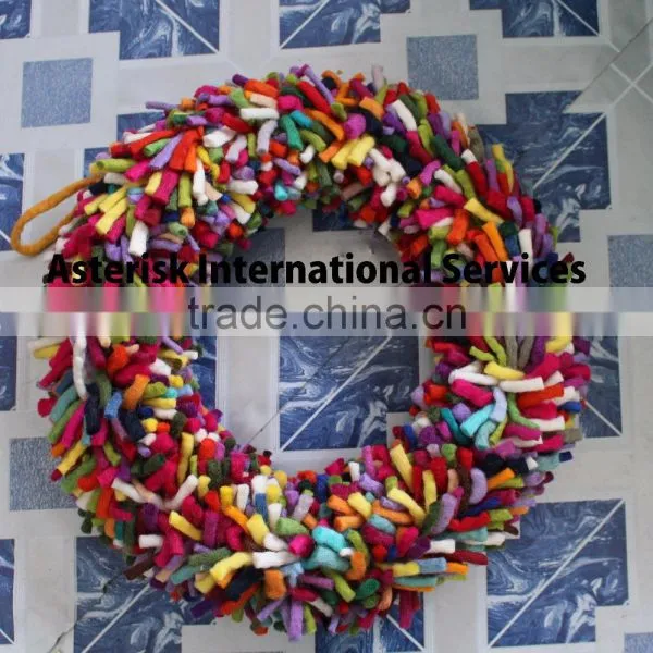 Rainbow Colour Felt Ball Garland photo-6
