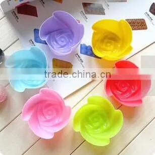 Colorful Muffin Rose-shaped Silicone Cake Mold photo-2