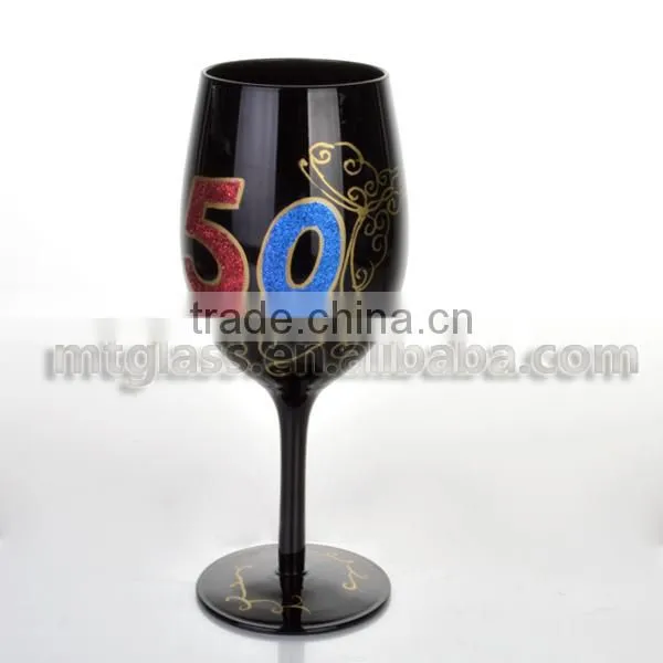 Glass Drinkware Type and Stocked Feature Birthday WINE GLASS photo-4