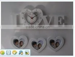 Watch Shape Painted & Carved Wooden Photo ,picture Frame photo-2
