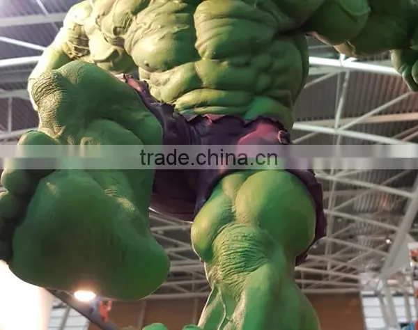 Outdoor Decoration Resin Craft Fiberglass a Grandezza Naturale Hulk Statua photo-3
