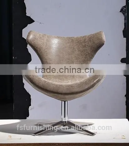 YYF2 Lofty High Quality Italian Vintage Leather Antique Adjustable Dining Swan Chair photo-5