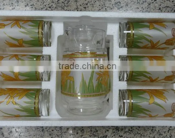 JK035 7pcs Glass Drinking Set With Deco photo-4