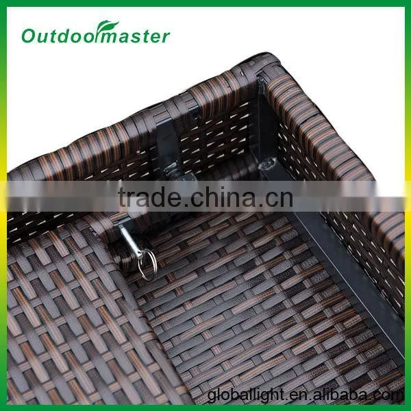 Outdoor Foldable Wicker Side Table Patio Furniture photo-6