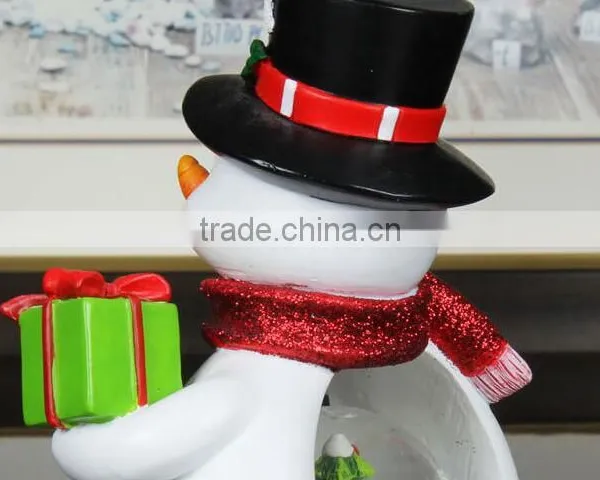 Polyresin Christmas Snow Globe Snowman Snow Globe With Music Box photo-4