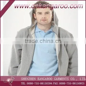 Men's 100%cotton Fleece Cool Zip up Sweatshirt photo-4