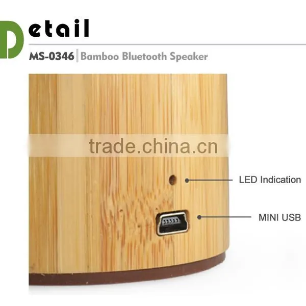 Portable Wireless Bamboo Bluetooth Speaker photo-5