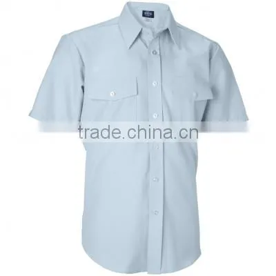 100% Cotton Work Shirts Uniform Wholesale Short Sleeve Workwear Shirts photo-4