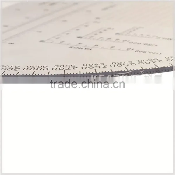 9inch Sandwich Line Military Protractor, Transparent Plastic Big Protractor for Military Training #KMP-3 photo-6