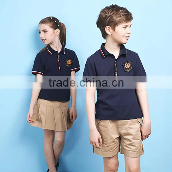 Summer Short Sleeve Kids Polo School Uniform Latest Designs photo-3