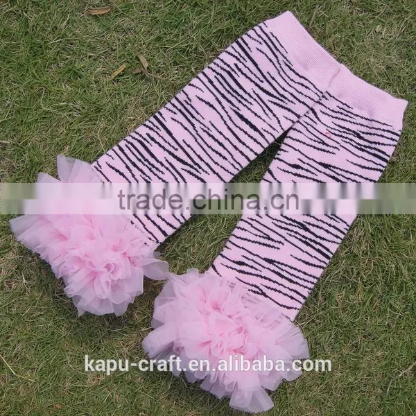 Wholesale Baby Chiffon Ruffle Leg Warmers Electric Leopard Printed Leg Warmers photo-2