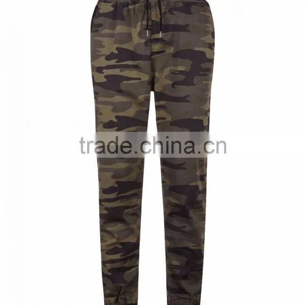 2017 Custom OEM Men Green Camo Print Joggers With Pockets Fitness Gym Khaki Breath Jogger Pants photo-5