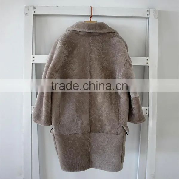 Myfur Genuine Sheep Shearing Fur Coat Pocket Cool-Chic Lady Winter Coat photo-6