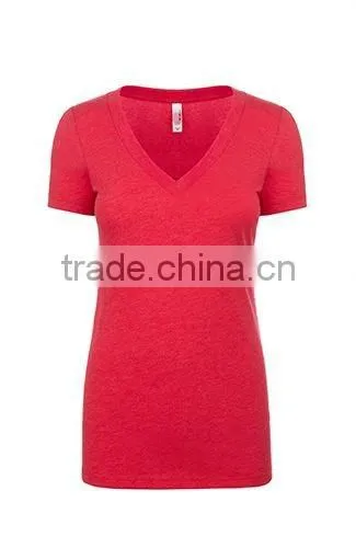 Next Level Apparel Ladies' Tri-Blend Deep V Tee - Made of Pre-shrunk 50% Polyester, 25% Cotton, 25% Rayon. Comes With Your Logo photo-4