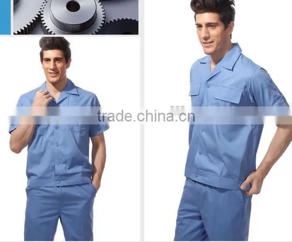 Construction Factory Work Uniform Short Sleeve Button Up Shirt photo-2
