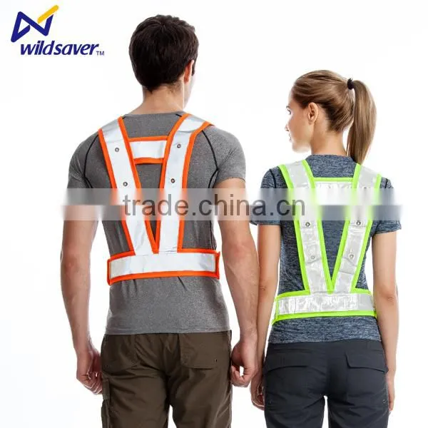 Police Worker hi Visibility Led Warning Lighted Safety Vest photo-5