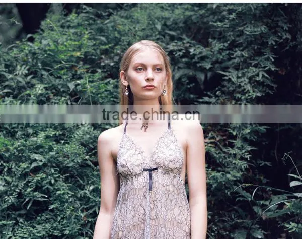 The New 2015 European and American Lingerie Sleepwear Foreign Trade the Original Single Wholesale Sexy Bud Silk Condole Belt Nig photo-3