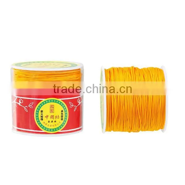 Polyamide Nylon Jewelry Thread Cord For Buddha/Mala/Prayer Beads Orange 0.5mm photo-3
