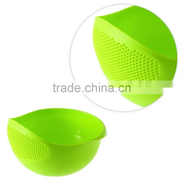 2017 New Practical Creative Fashion Plastic Wash Rice Colander Strainer Sieve Bright Kitchen Plastic Drain Vegatable Basket photo-3