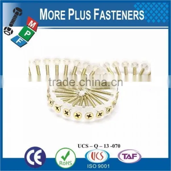 Taiwan Galvanized Schnellbauschrauben Trockenbauschrauben Gypsum Black Phosphaed Bugle Head M3.5 #6 Collated Drywall Screws photo-4