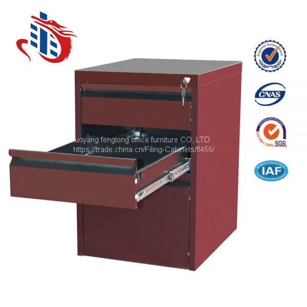 China Fenglong Steel Filing Cabinet and Vault 3 Drawers Movable Pedestal photo-2