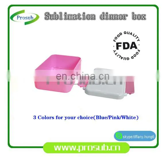 Sublimation Kids Plain Plastic Lunch Box ,medium Meal Box Tableware Easy-Open photo-2