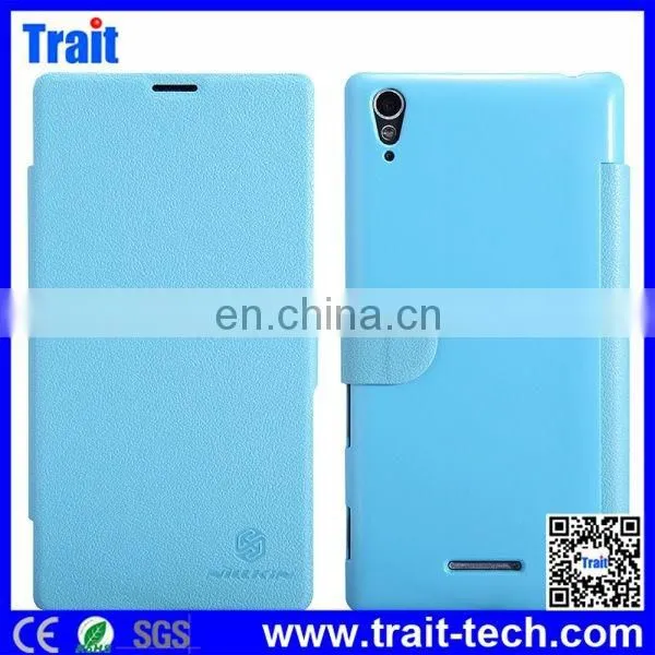 Original Nillkin Smart Wake Sleep Function Magnetic Flip PC PU Leather for Sony Xperia T3 Case photo-3