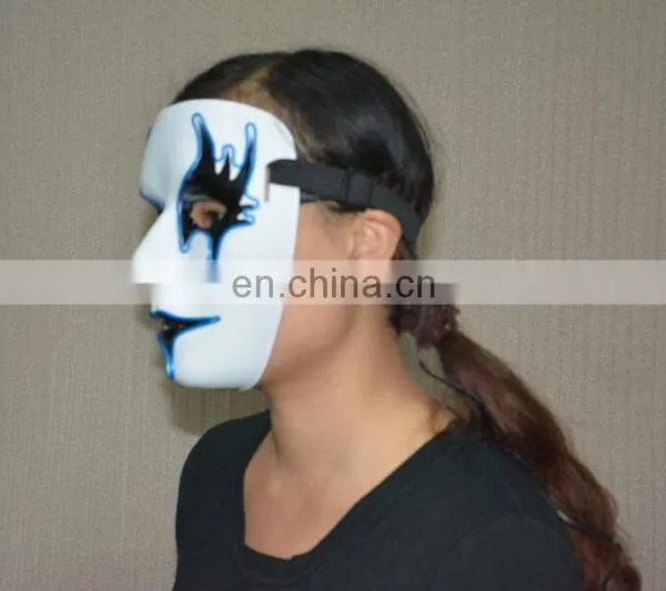 EL Wire Vendetta Mask Glowing V For Vendetta Glowing Mask