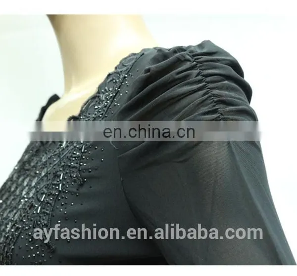 New Ladies New Design Fashion Top Shirt Long Sleeve Polyester T-Shirt photo-5