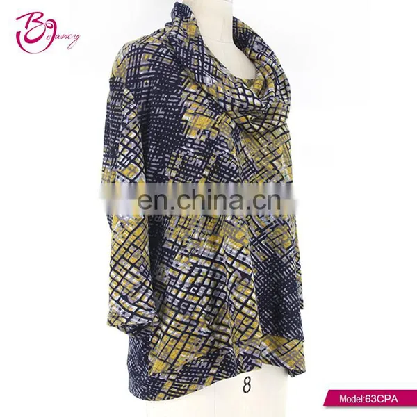 GuangZhou Supplier Cowl Neck Turkish Style Free Size Ladies Tunic for Fall Season photo-3