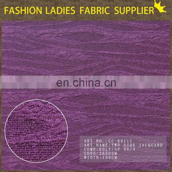 Polyester Knit Clothing New Jacquard Knitting Fabric Autumn Women Jacquard photo-2