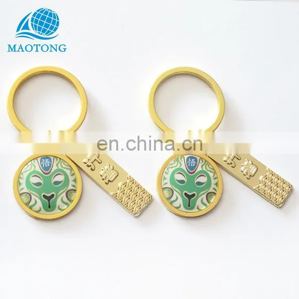 China Factory Custom Cheap Metal Key Ring Printing Epoxy Dome Key Chains Metal Key Chain photo-5