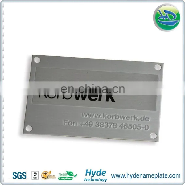 Door Plate Stainless Stainless Steel Etched Nameplate