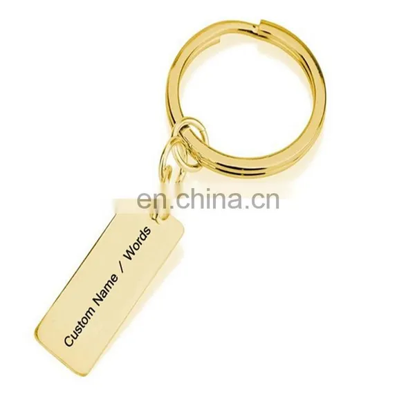 Wholesale Custom Logo Keychain Square Blank Metal Keychain photo-2