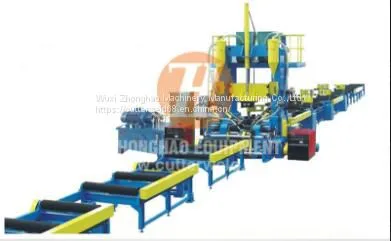 H Beam Assembly , Welding and Straightening Integral Machine
