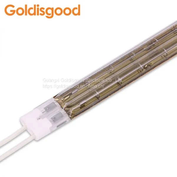 Heidelberg 6200W Halogen Golden Coating Twin Tube Double Infrared Lamp Offset Printing Drying
