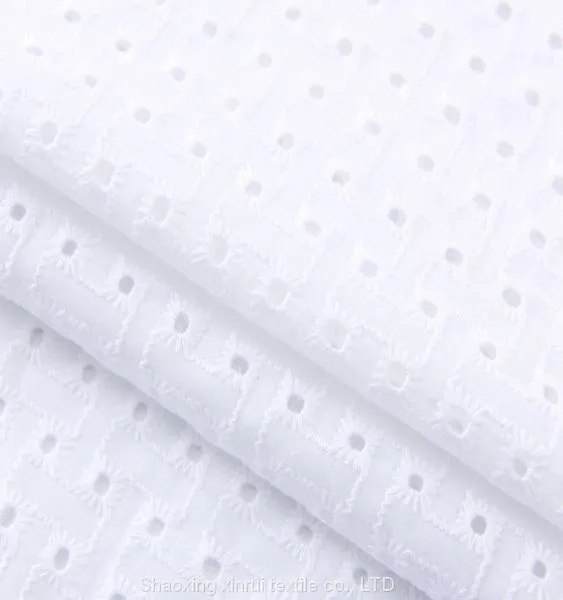 New Design Embroidery Good 100% Cotton Fabric Lace Tulle Embroidered photo-2