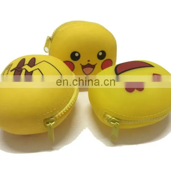 Custom Kawaii Emoji Cartoon Design Coin Wallet Pouch Promotion Women Clutch Round Zipper Silicone Purse photo-7
