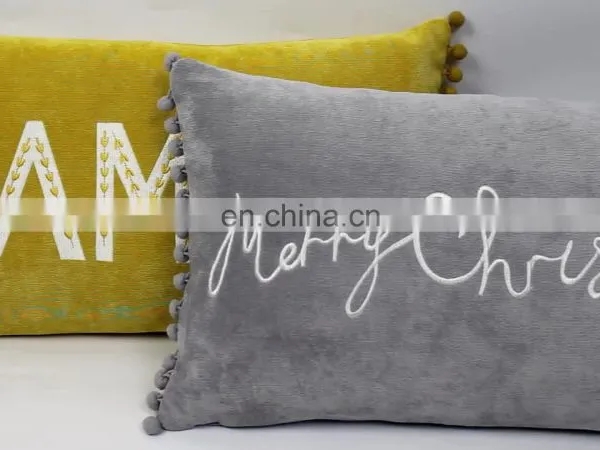 Sofa Pillow Case Cushion Cover Pom Pom Pillow Cover Christmas Gift Home Decorative Cushion Cover