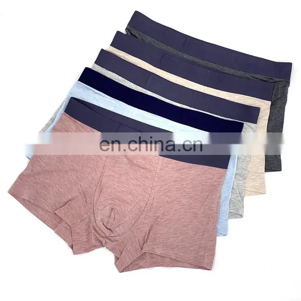 Mens Boxer Briefs No Ride-up Men's Underwear Boxer Briefs Cotton Mid-waist Seamless Underwear Men photo-6
