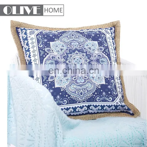 New Design Gold-rimmed Waterproof Printing Wholesale Cushion For Outdoor Patio Furniture photo-4