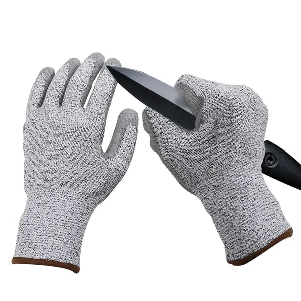 Cut Resistant Level 5 UHMWPE Anti Cut Gloves Cut Resistance Gloves PU Palm Coated Cut Proof Gloves photo-3