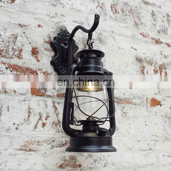 Wholesale Waterproof Decorative Garden Wall Light Vintage Loft Iron Kerosene Wall Lamp for Outdoor photo-2