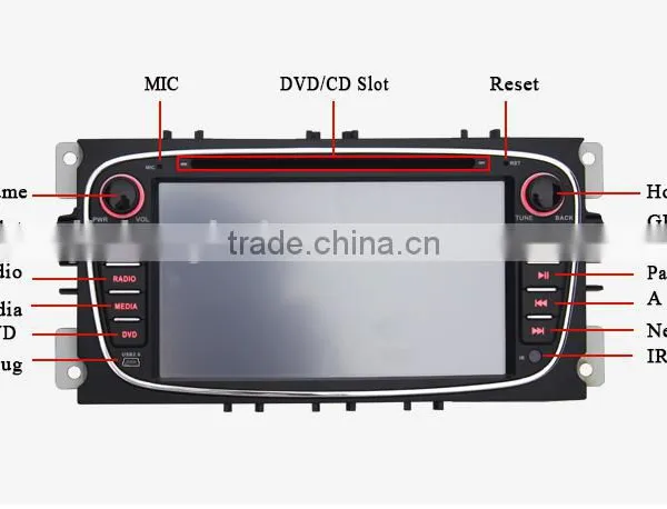 Car Stereo for Ford Focus Mondeo Transit Connect DVD GPS Navigation Multimedia Car GPS NAVI Bluetooth SWC WIFI 3G RDS 1080P AUX photo-2