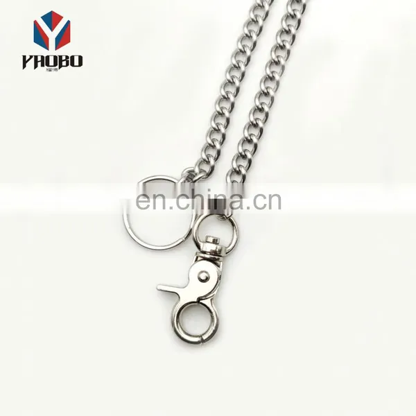 Professional China Manufacturer Metal Pocket Wallet Chain Trigger Snap Key Ring Keychain photo-3