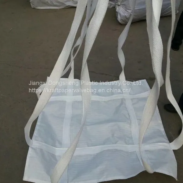 Salt Transportation Shipping Pre Sling Soft Container Jumbo Bulk Super Sacks Big Tone 4 Lifting Loop Bags photo-2