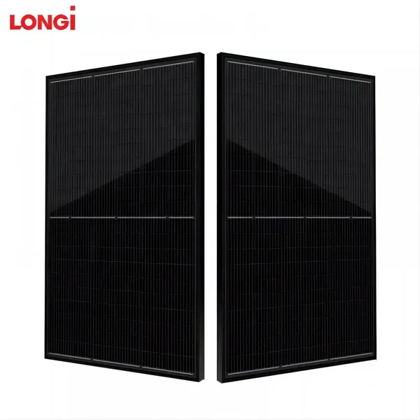 Longi Half Cell 400W 420W 440W All Black Frameless on Grid PV Module System 10 KW for HI-MO 5 Mono Solar Panel Lithium Battery photo-2