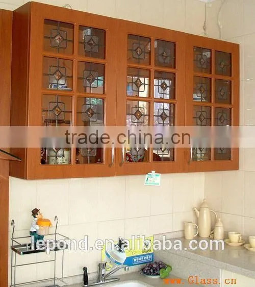5mm Painted Clear Tempered Glass Kitchen Cabinet Door Glass photo-4