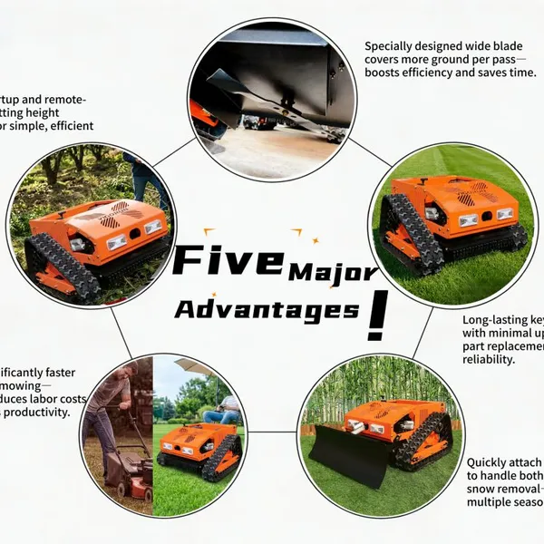 Vigorun VTC550-90 RC Tracked Slope Mower 550mm Cut 35 Degree Climbing Compact Crawler Grass Cutter photo-3